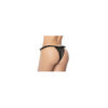Culotte ouverte noire avec froufrou en dentelle 